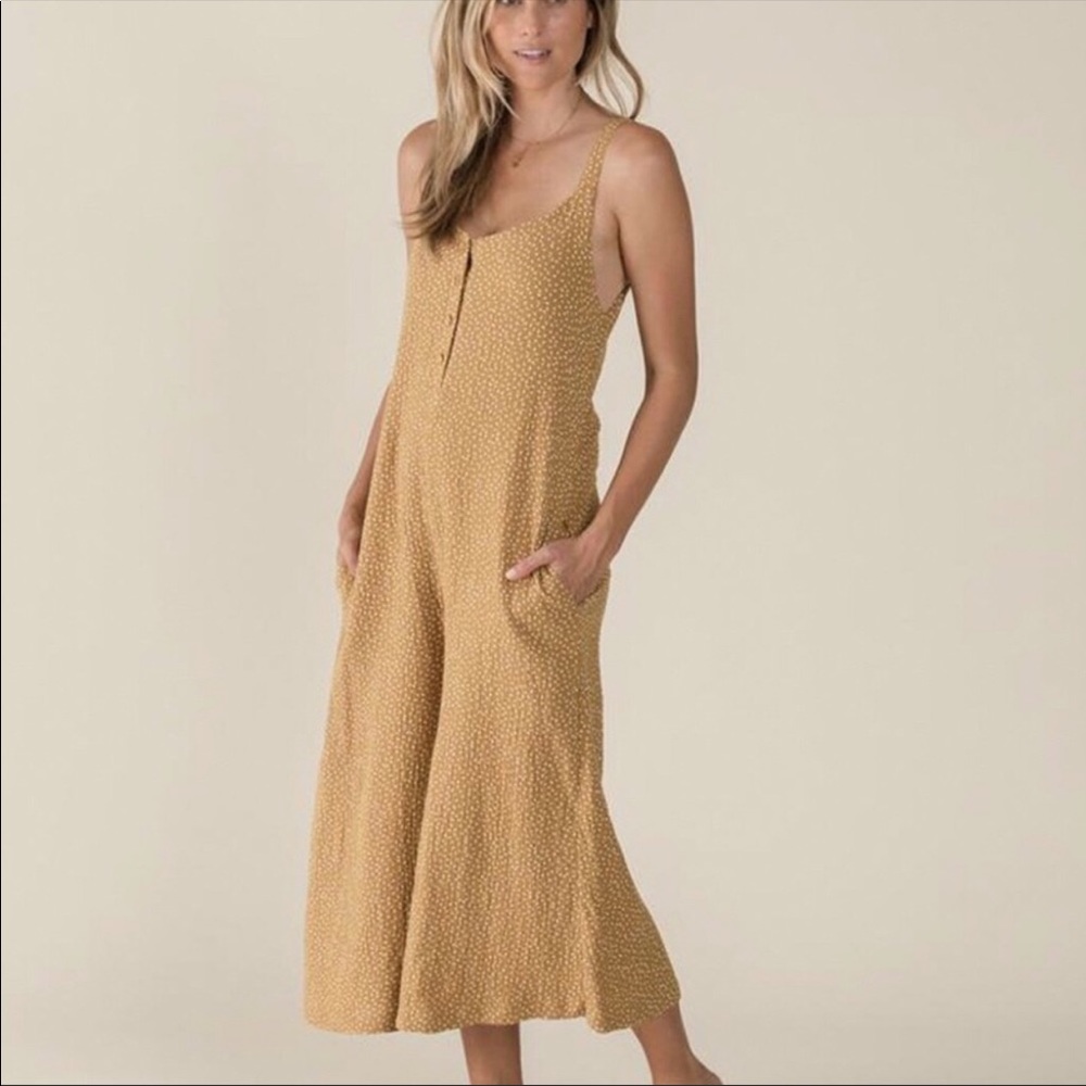 Rylee & Cru Bridgette Romper Mustard Yellow